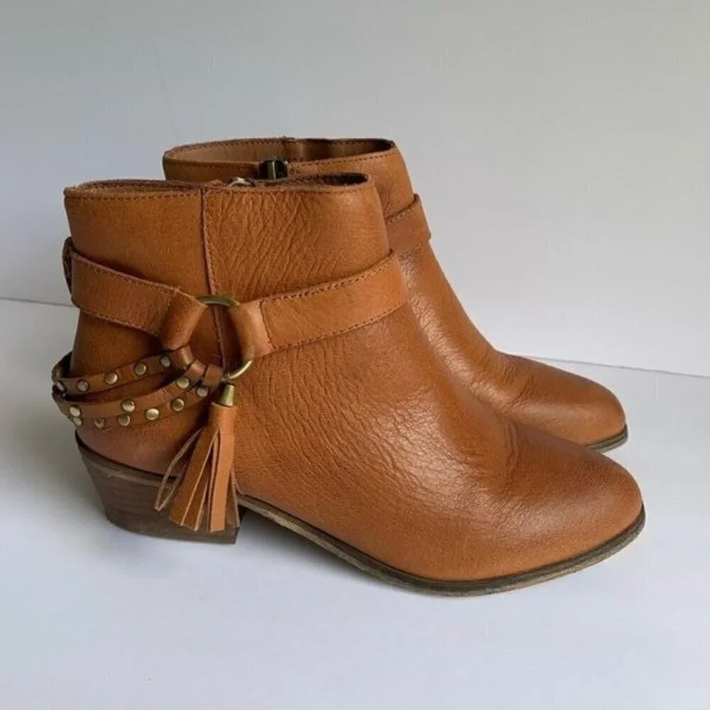 Chinese Laundry brown leather boots shoes size 7.5